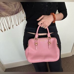 MIU MIU Madras leather pink